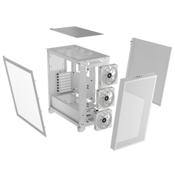 4 GABINETE CORSAIR 3000D Airflow White