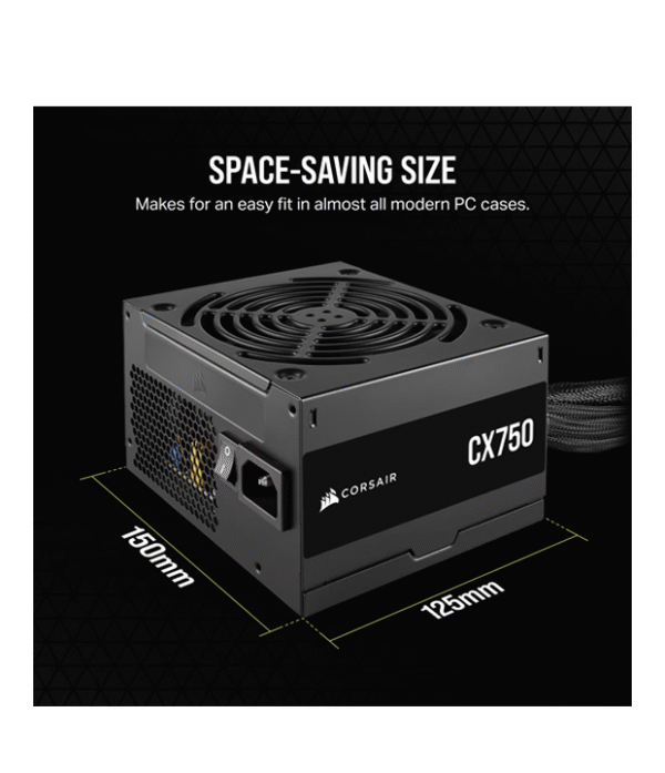 Fuente de poder Corsair CX Series™ CX750 – ATX 80 PLUS Bronze de 750 W