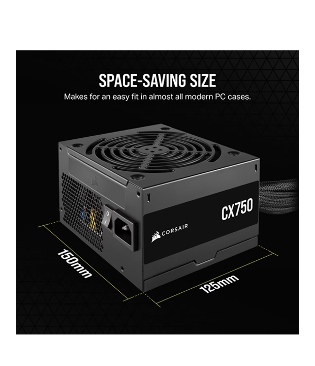 Fuente de poder Corsair CX Series™ CX750 – ATX 80 PLUS Bronze de 750 W