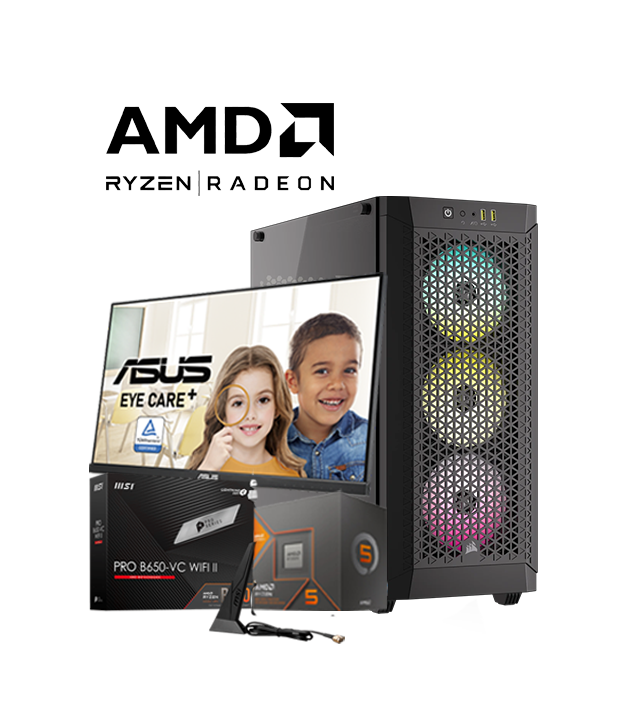 EQUIPO DYNAMIC AMD RYZEN 5 8500G | Nvme 512GB | Ram 16GB DDR5 | Monitor 24 inch IPS