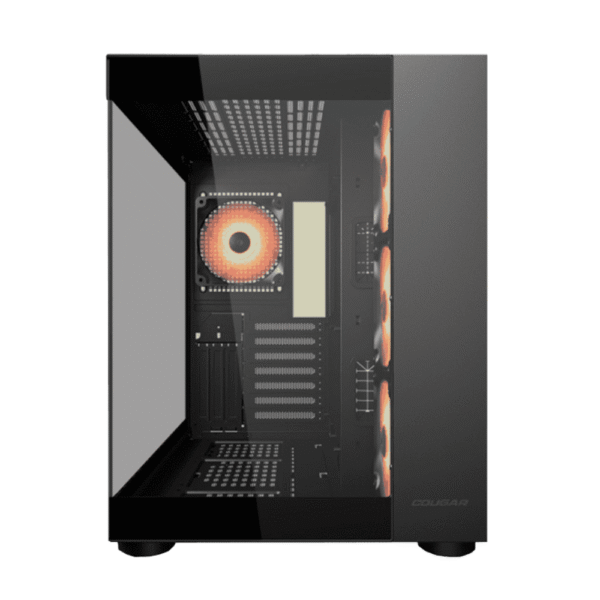 Gabinete Cougar FV150 RGB negro FANS+4