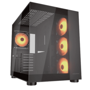 Gabinete Cougar FV150 RGB negro FANS+4