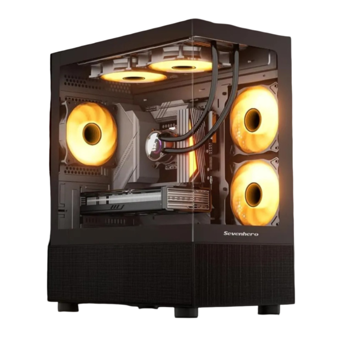 Gabinete tipo pecera Sevenhero Fans+4 ARGB