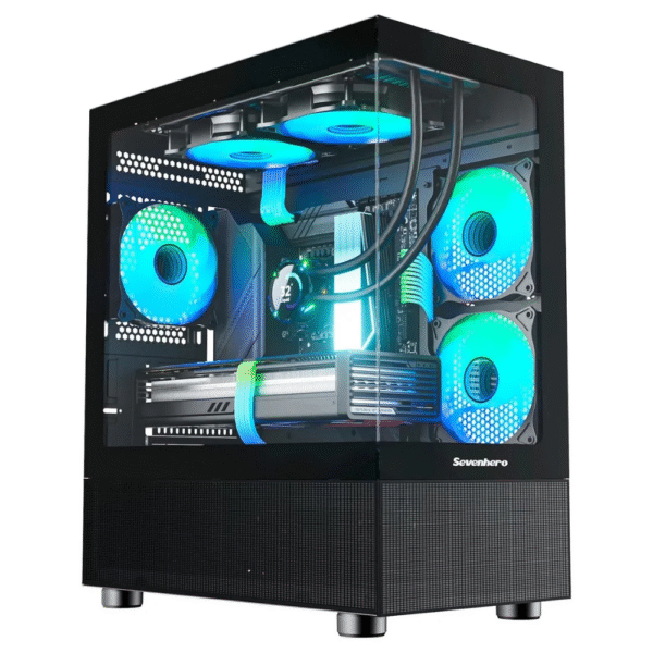 Gabinete tipo pecera Sevenhero Fans+4 ARGB
