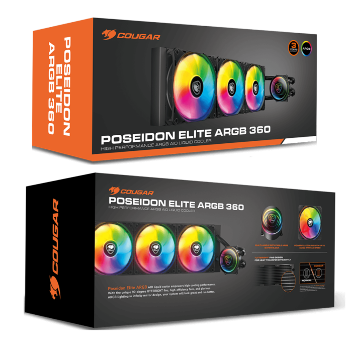 101 Refrigeración líquida Cougar Poseidon Elite ARGB 360MM