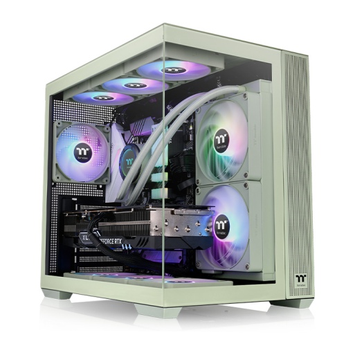 Gabinete Thermaltake view 380 TG ARGB Green