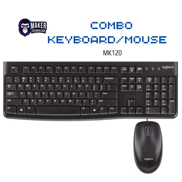 Combo teclado mouse Logitech MK120