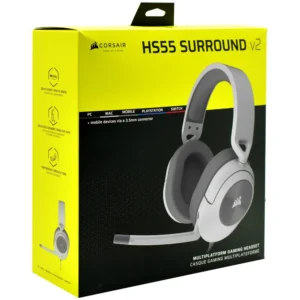 735711 Audífonos Gamer Corsair HS55 Surround V2 RGB 7.1 Blanca Multiplataforma