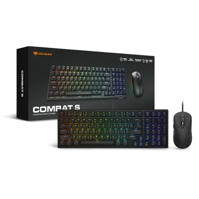 Combo Cougar Combat S Teclado Mecánico + Mouse Gamer RGB