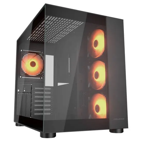 FV150_B_01-550x550 Gabinete Cougar FV150 RGB Negro Mid Tower ATX con Vidrio Templado