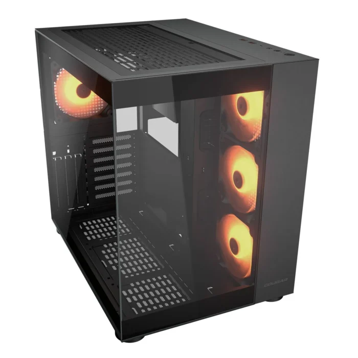 FV150_B_02 Gabinete Cougar FV150 RGB Negro Mid Tower ATX con Vidrio Templado