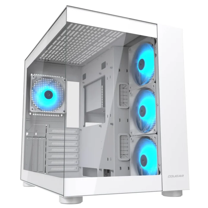 Gabinete Cougar FV150 RGB Blanco Mid Tower ATX con Vidrio Templado