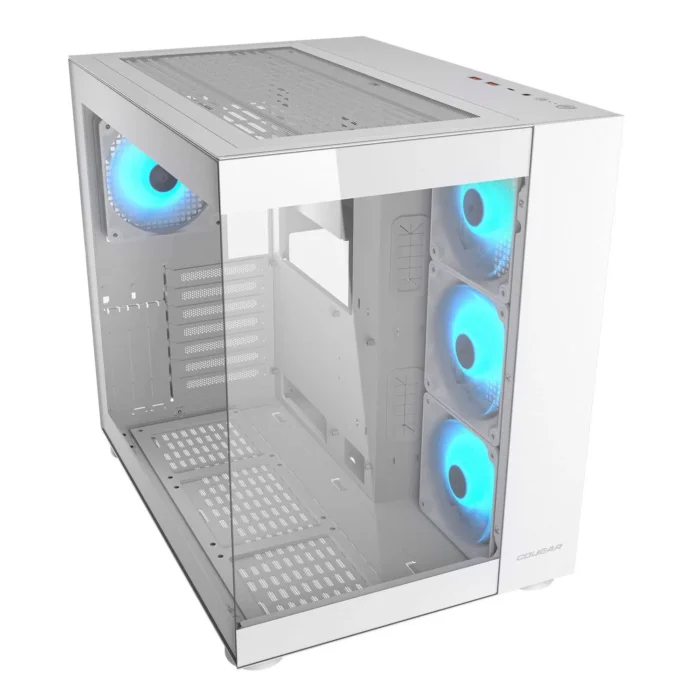 Gabinete Cougar FV150 RGB Blanco Mid Tower ATX con Vidrio Templado