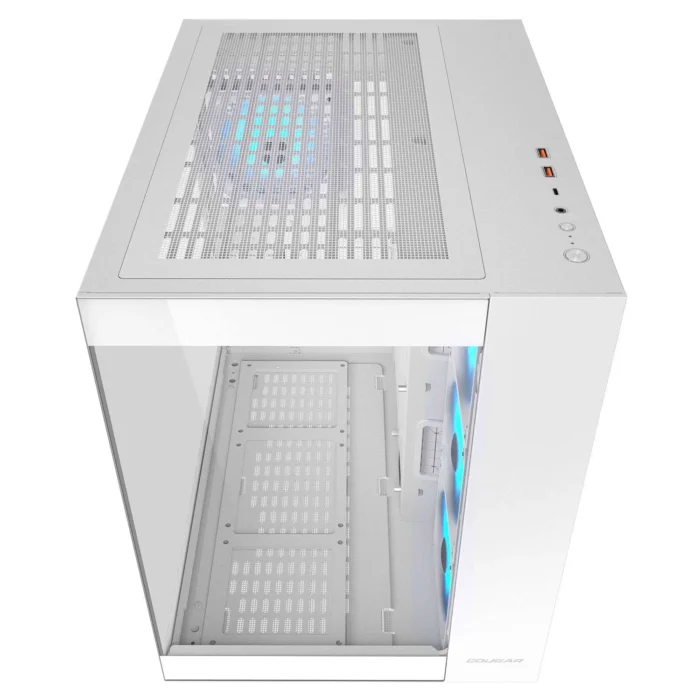 Gabinete Cougar FV150 RGB Blanco Mid Tower ATX con Vidrio Templado