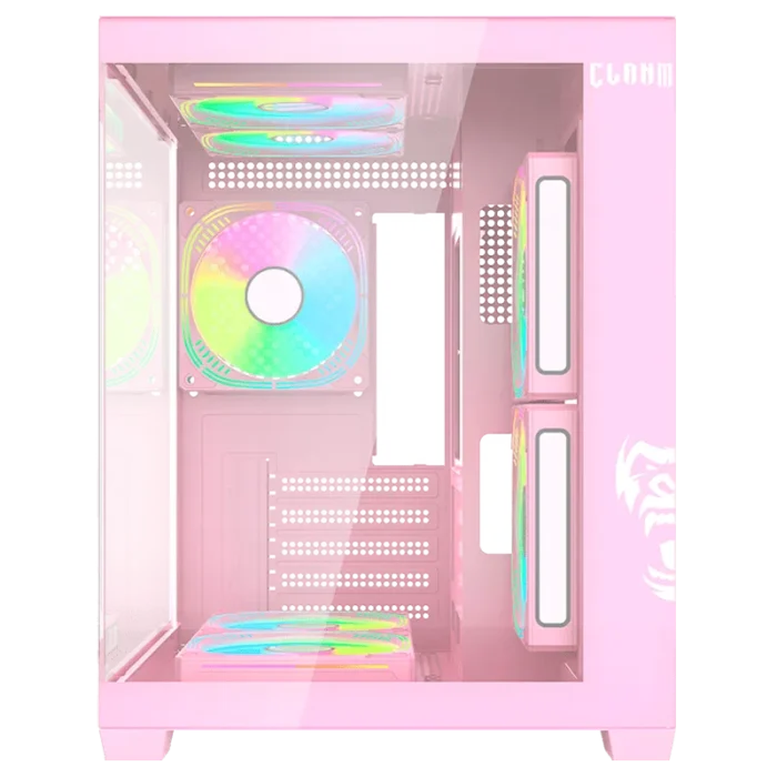 GABINETE-GAMER-GRODD-CANDY-CLANM-COD.-12553-1 Gabinete Gamer Grodd Candy Rosa Mid Tower Vidrio Templado